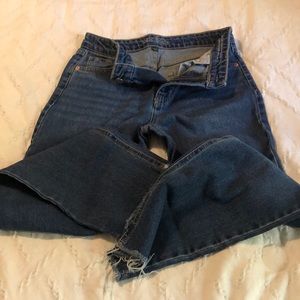 Wild Fable (4) high waisted jean with tatter edge at bottom